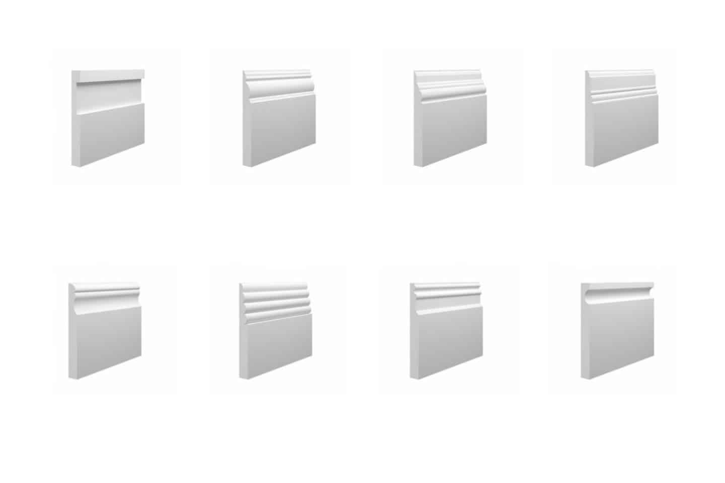 A selection of skirting board profiles from Skirting World