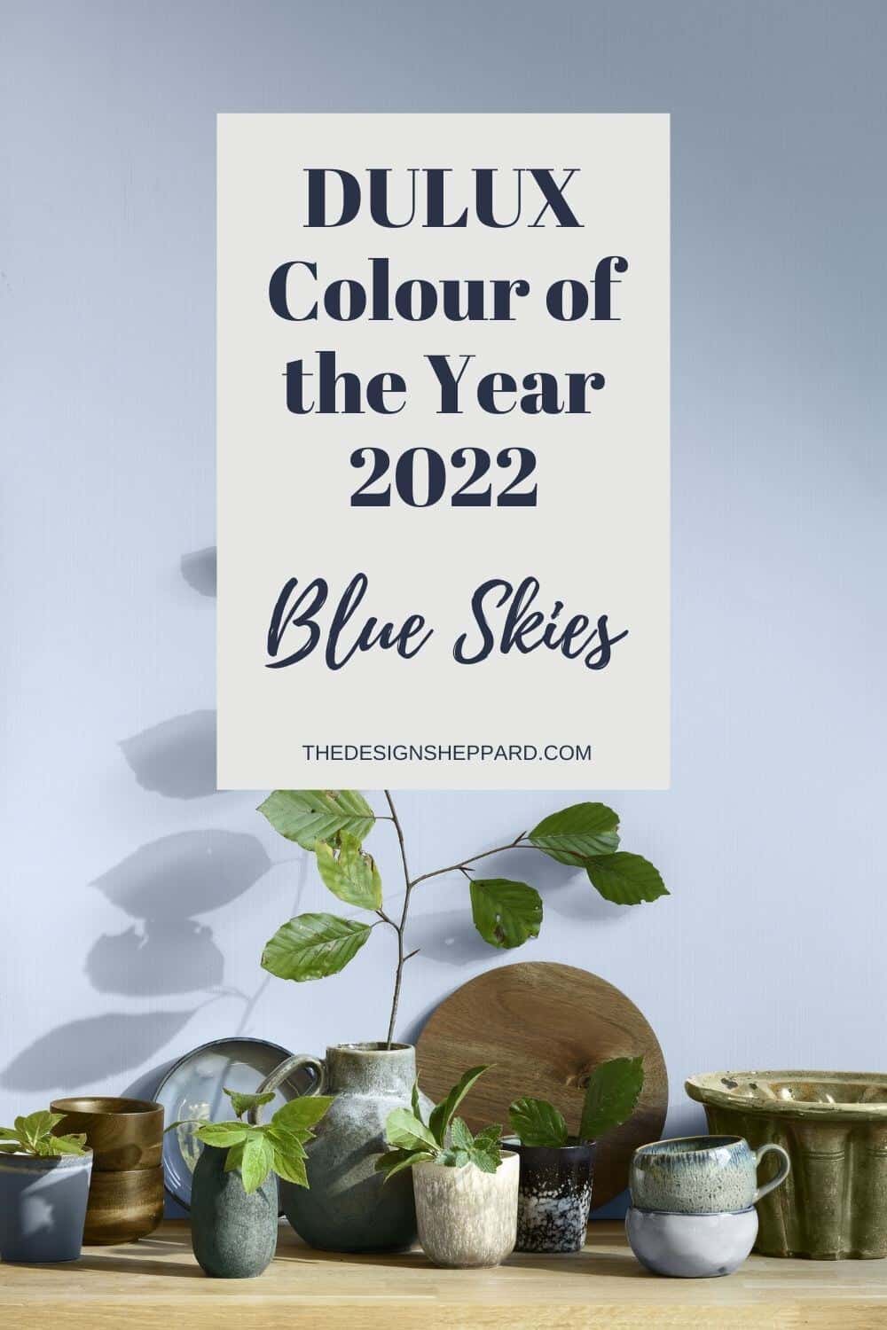 Pinterest Pin Dulux Colour of the Year 2022 Bright Skies 