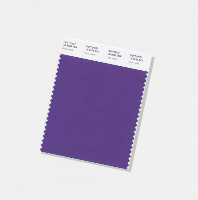 Pantone Colour of the Year 2018 Ultra Violet cotton swatch