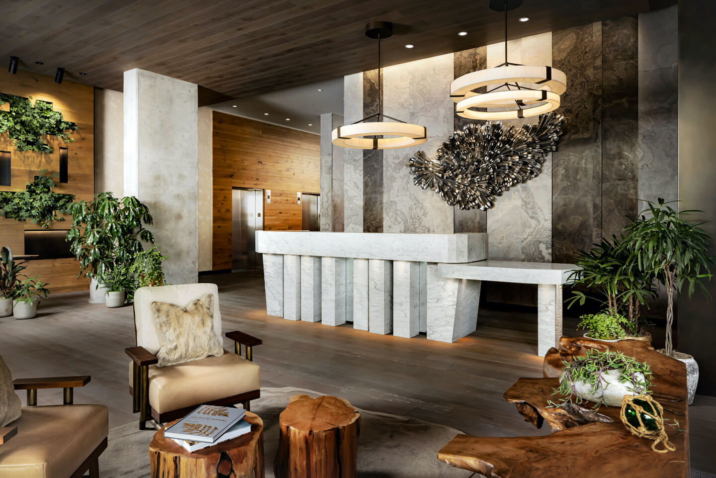 The check-in desk at at 1 Hotel Toronto