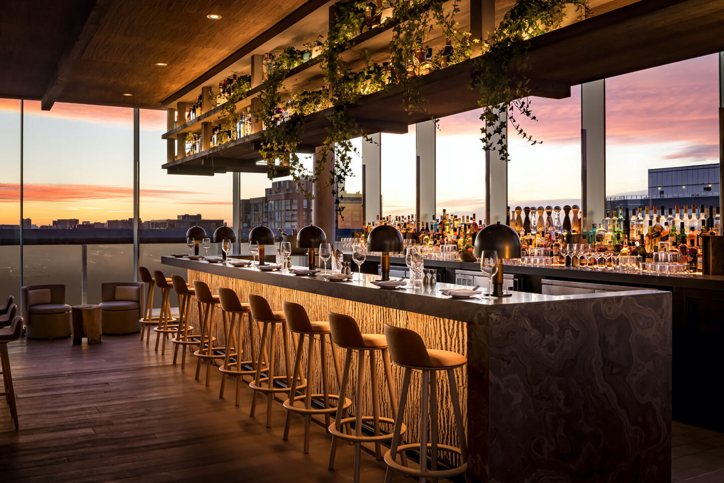 The rooftop sushi bar at 1 Hotel Toronto