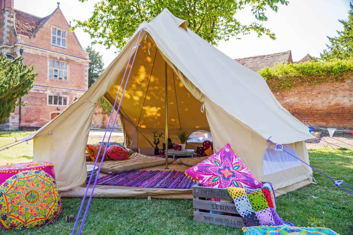 Glamping is a great idea for a summer staycation in your garden