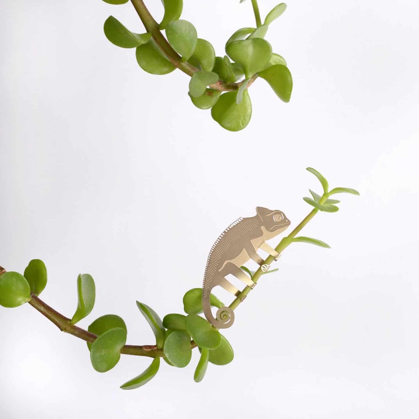 Gifts for plant lovers. These brass animal decorations from Another Studio can be hung on trees and plants 