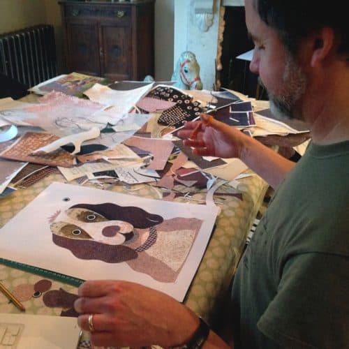 Artist Designer Simon Hart at work