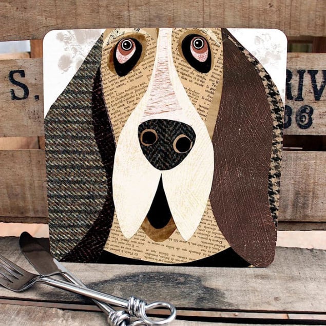 Bassett Hound Placemat by Simon Hart