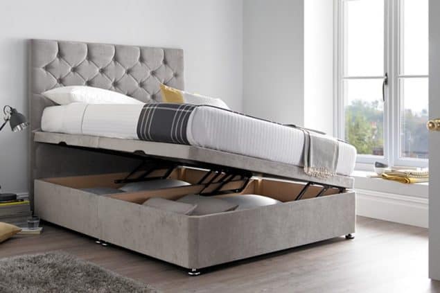 Beds on Legs Monte Carlo Ottoman Bed with side opening storage