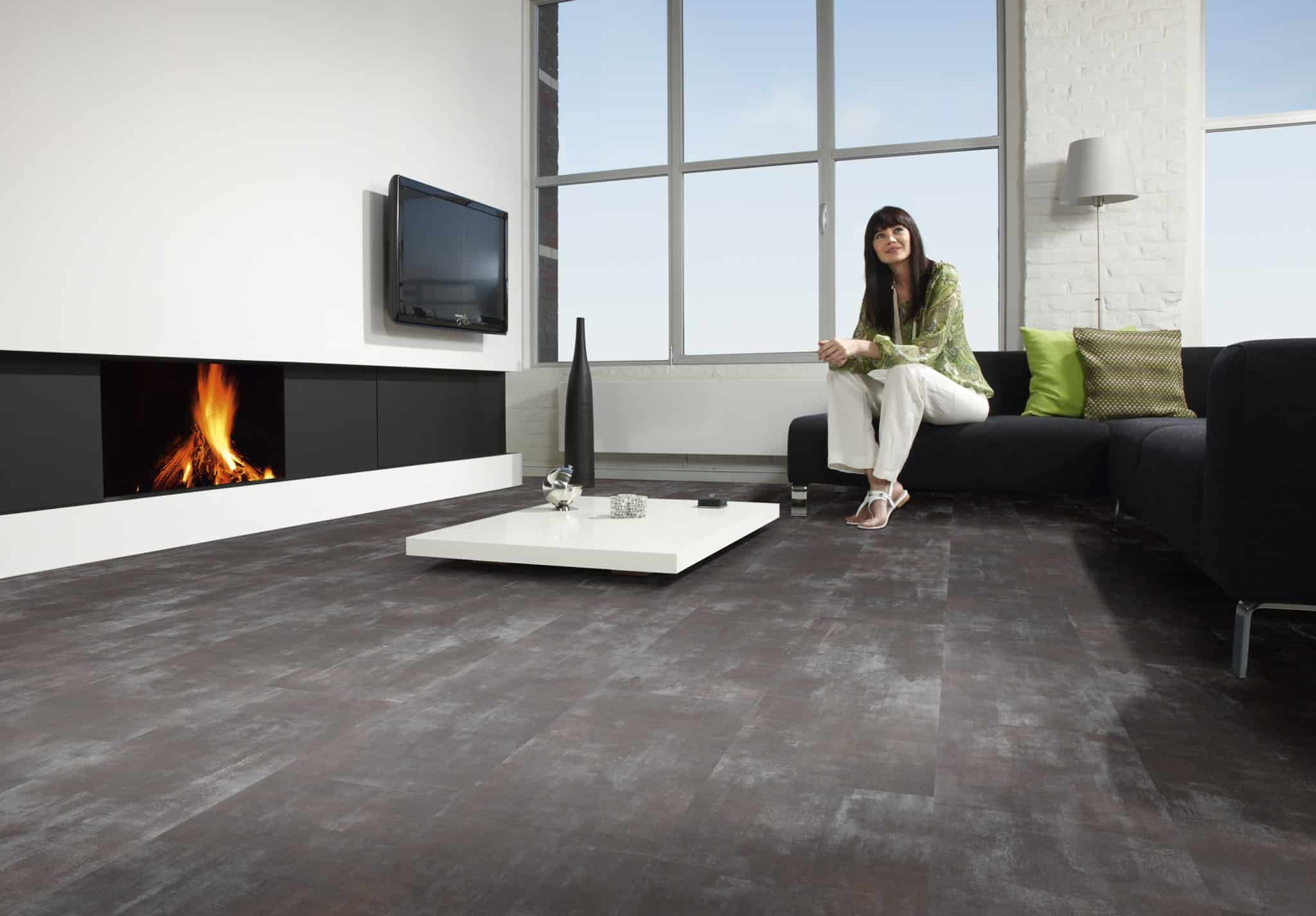 Bricoflor Vinyl Click Flooring - Steel Anthracite 044