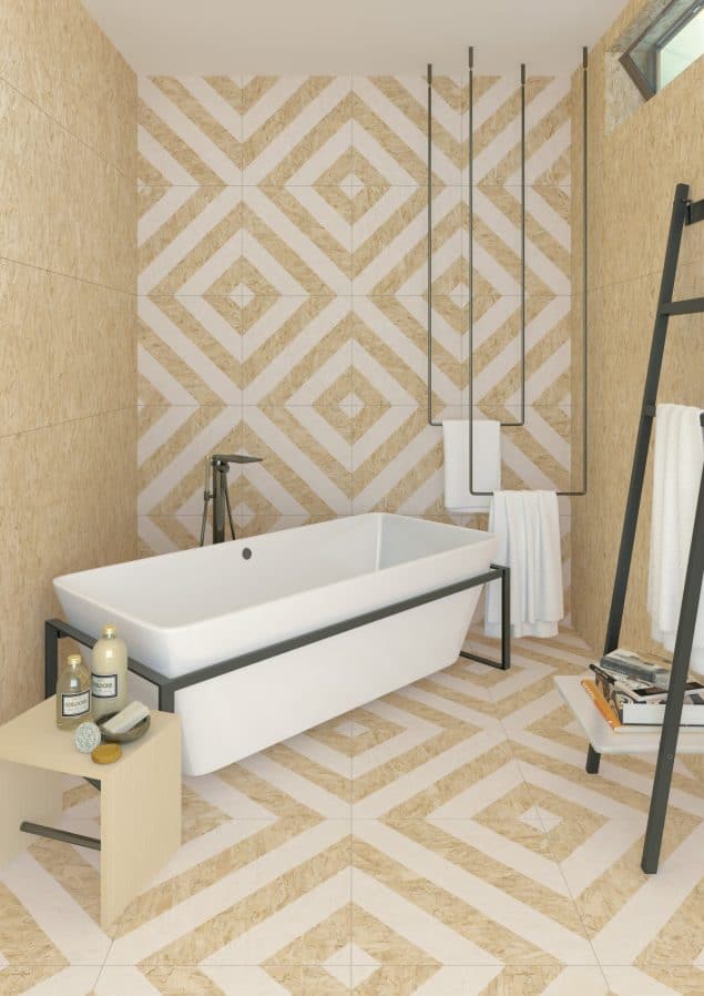 Chipboard Effect Tiles from The Baked Tile Co 