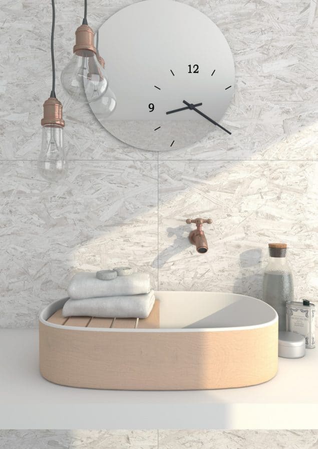 Chipboard Effect Tiles from The Baked Tile Co 