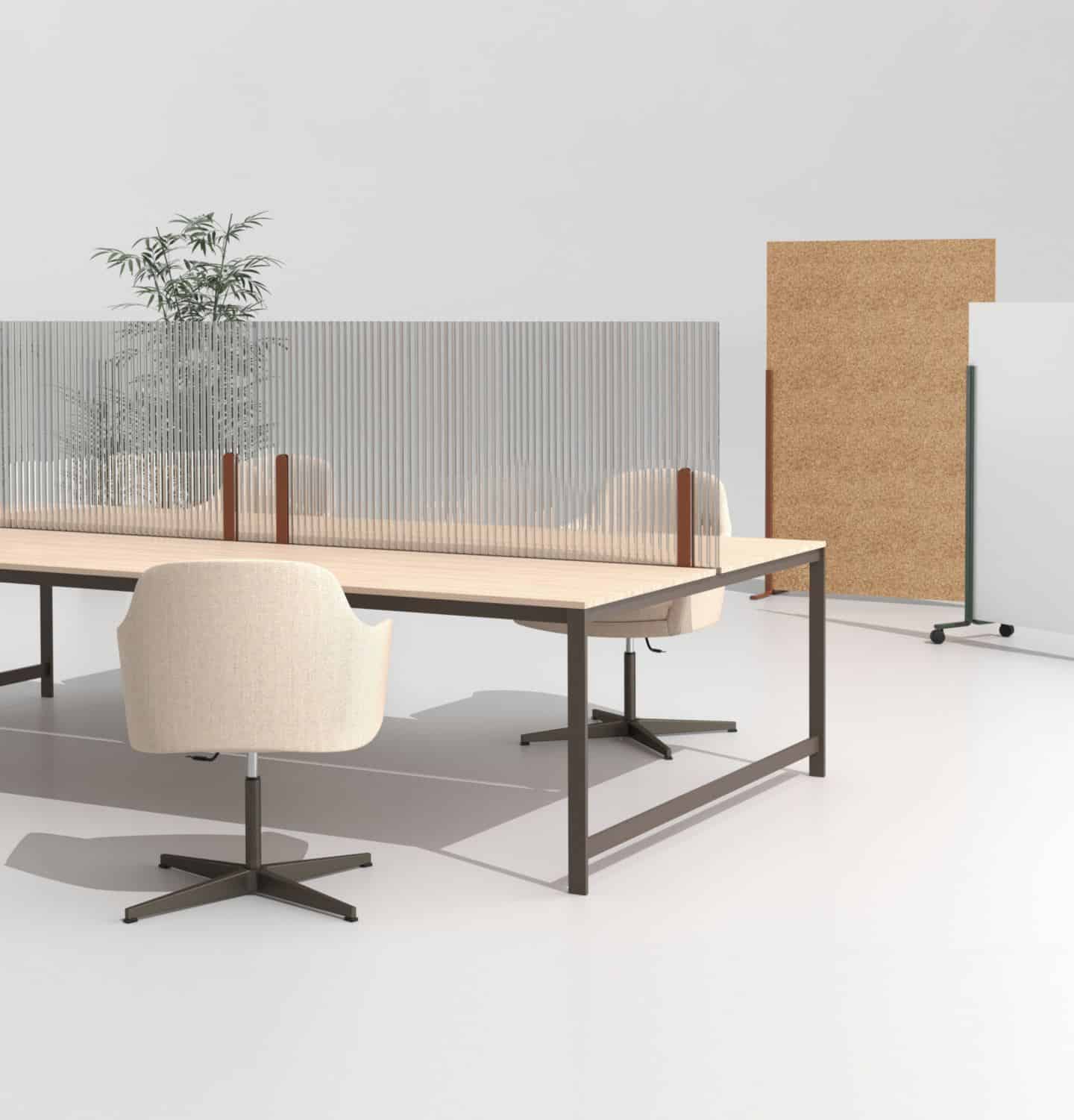 Hinoki Protective Office Screens for the post-pandemic workplace by Manerba Spa