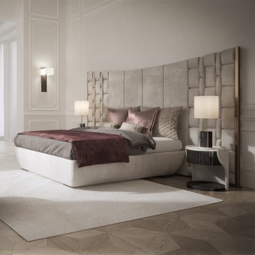 contemporary-italian-bed-with-large-luxury-leather-headboard from Juliette's Interiors