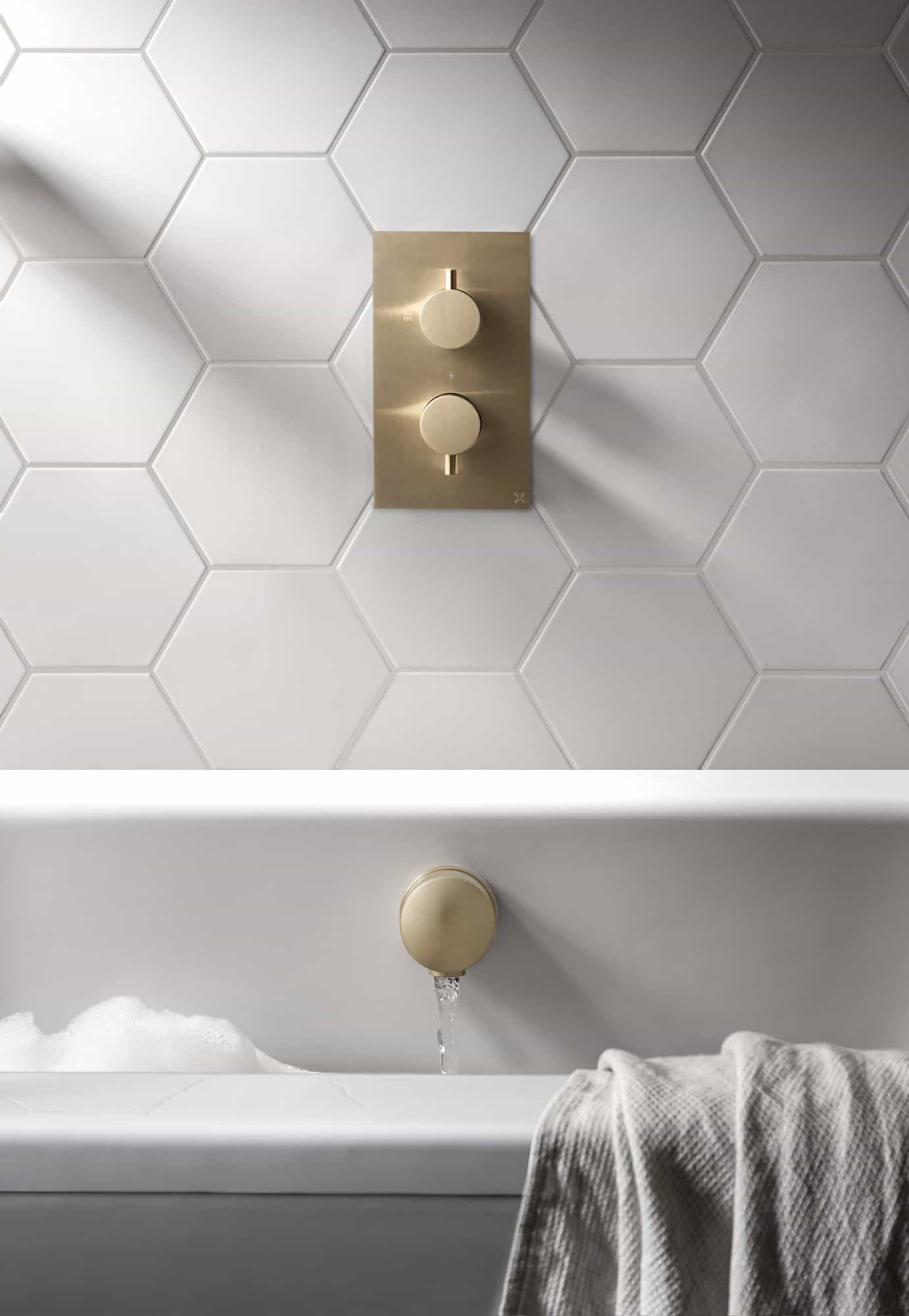 Crosswater MPRO Brushed Brass bath filler