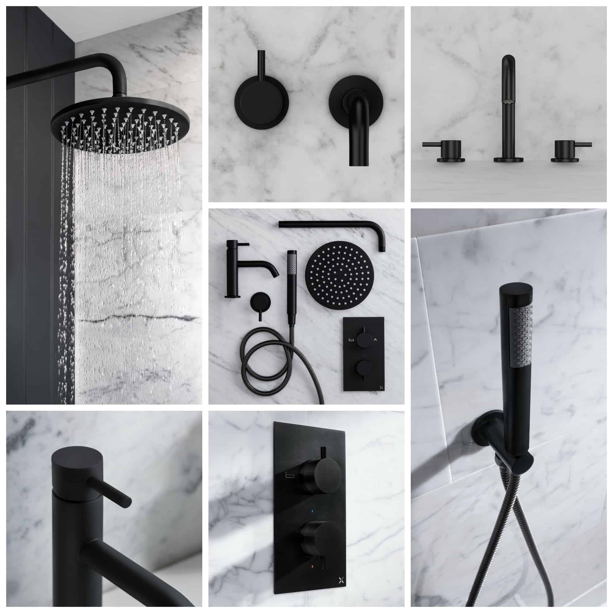 Crosswater MPRO Matt Black brassware bathroom product range