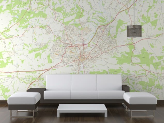 Custom Postcode Area Map Wallpaper