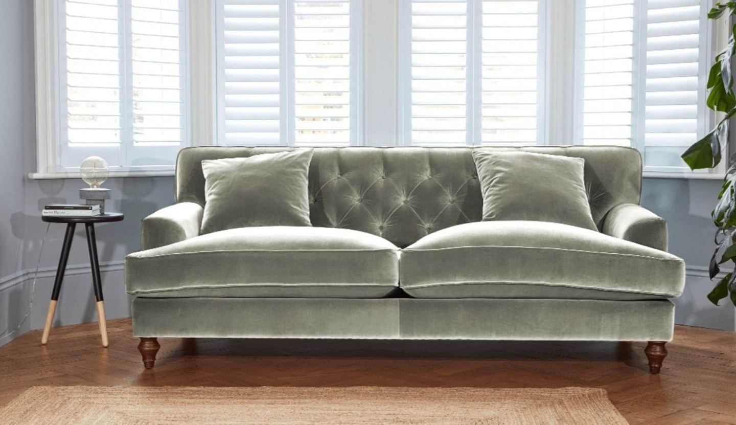 Darlings of Chelsea - Charnwood Sofa Hard Wearing Velvet Slate