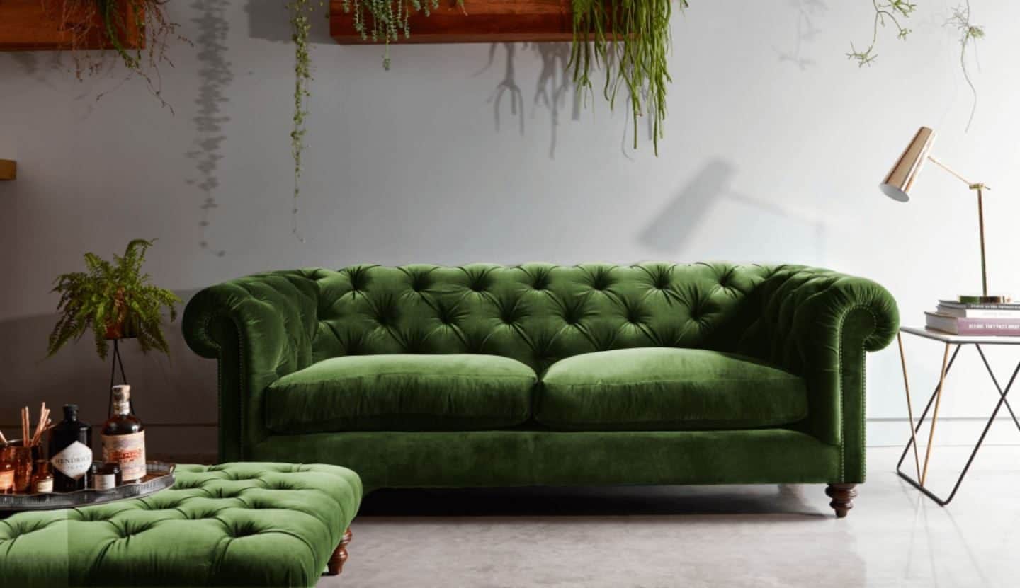 Darlings of Chelsea - Stirling Midi Sofa - Oscar Velvet Vintage Green