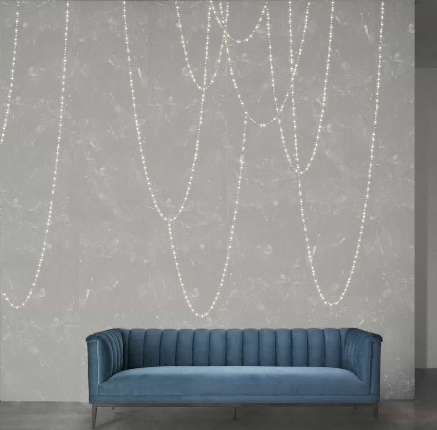 Decorex 2018_Chains - Light Concrete OLED Wallpaper by MEYSTYLE