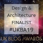 UK Blog Awards Design & Architecture Finalist Badge