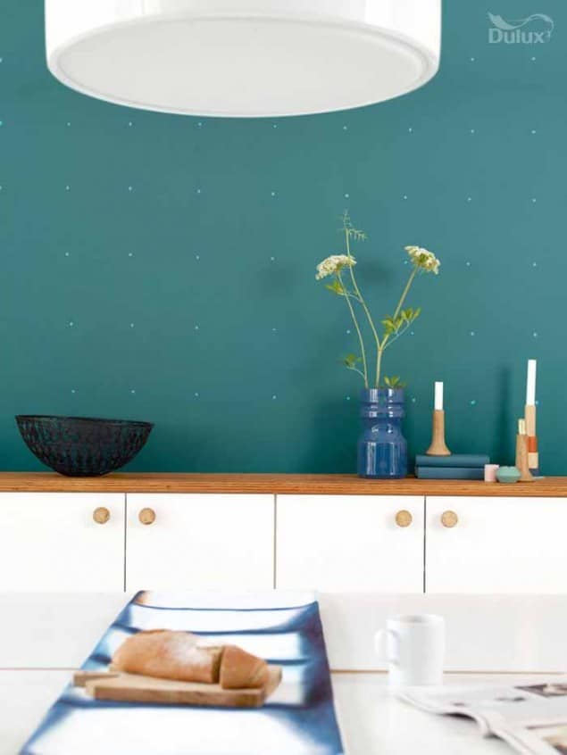 Dulux colour of the Year 2014 TEAL kitchen