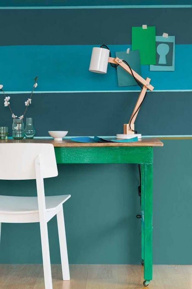 Dulux colour of the Year 2014 TEAL workspace