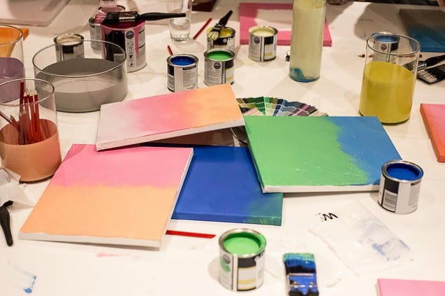 Dulux Ombre paint effect workshop with Marianne Shillingford Creative Director of Dulux