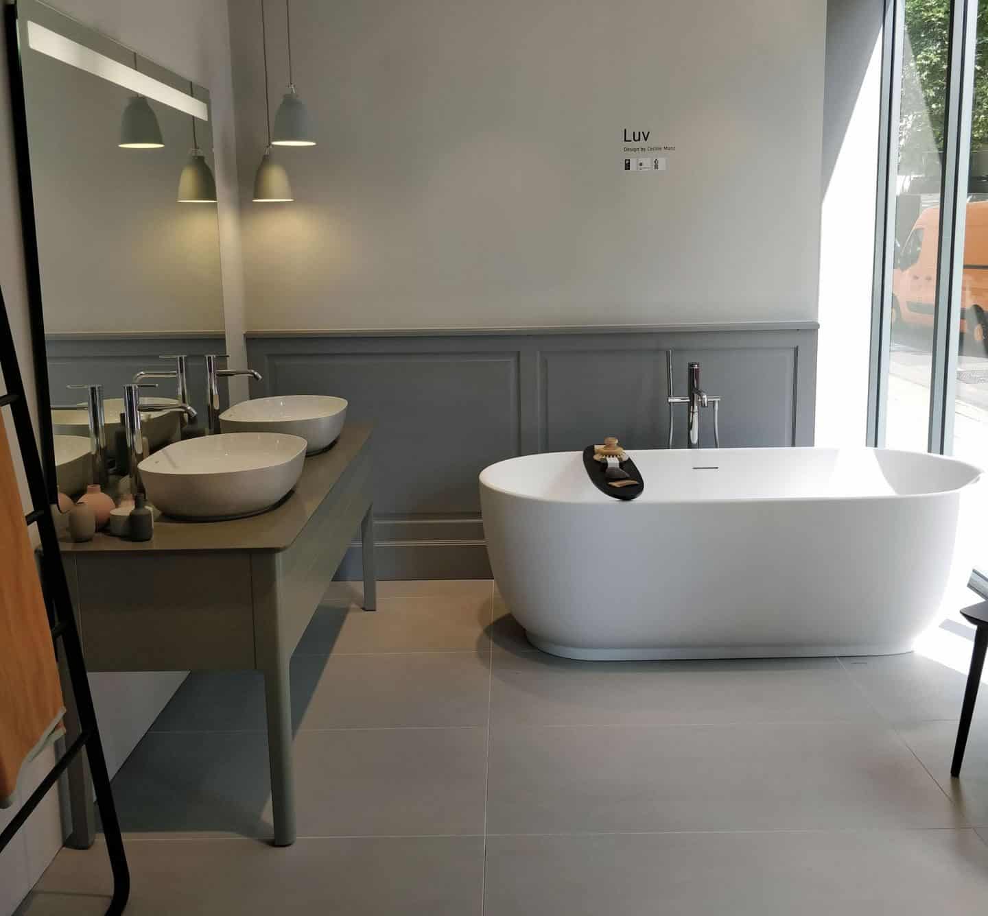 Luv bathroom collection in the Duravit Showroom in Clerkenwell