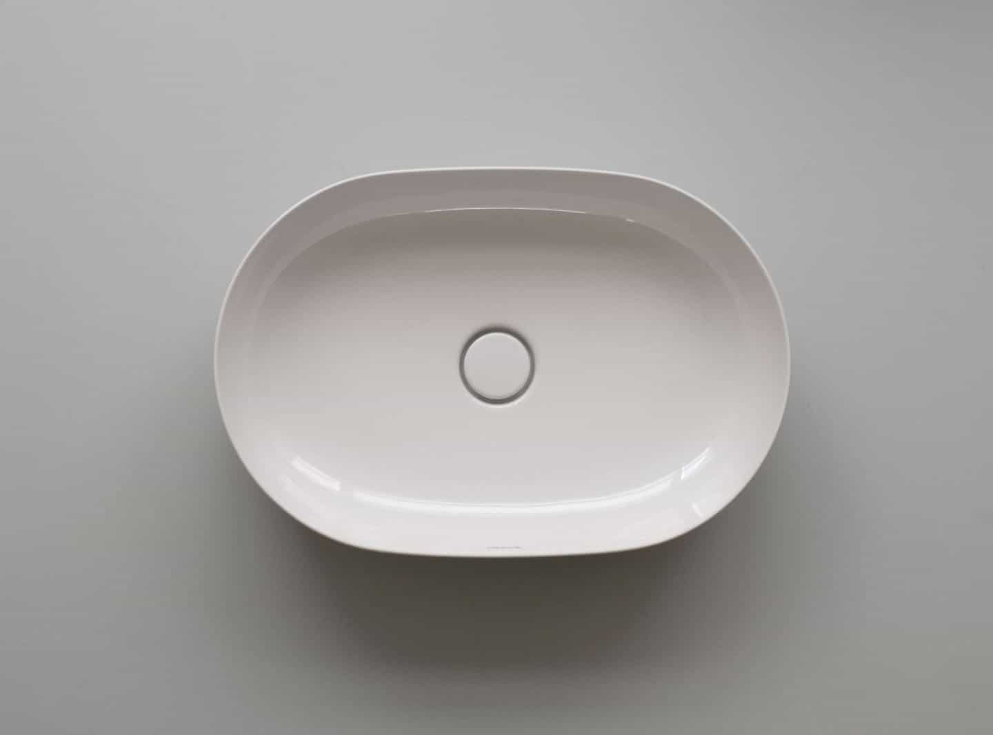 Ariel image of the basin from The Luv collection by luxury bathroom brand Duravit. 