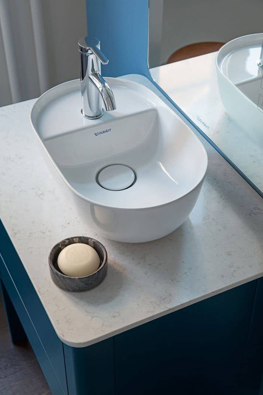 Small bathroom basin from The Luv collection by luxury bathroom brand Duravit. 