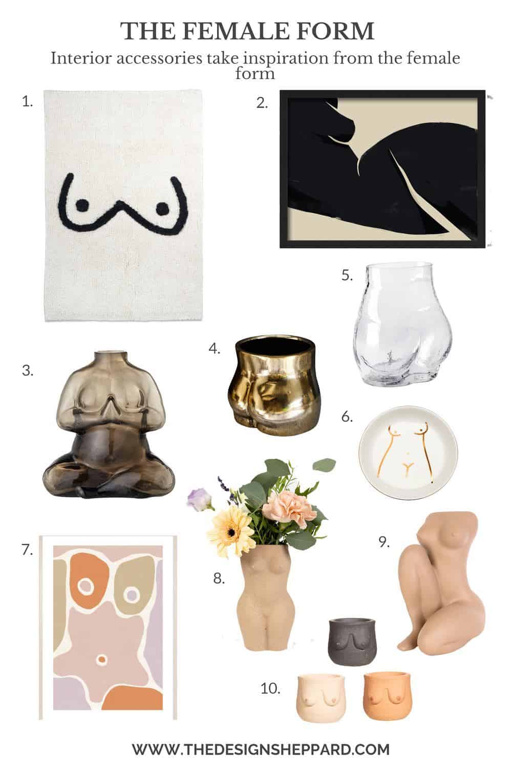 10 interior accessories in the shape of the female form