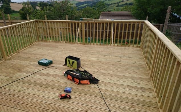 Garden Makeover decking is nearly complete