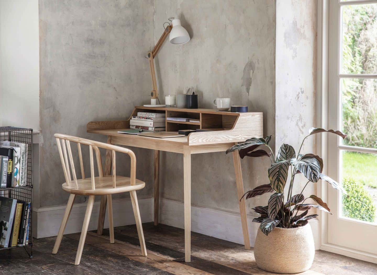 Space-saving desks. Ashwicke Desk with Storage from Garden Trading