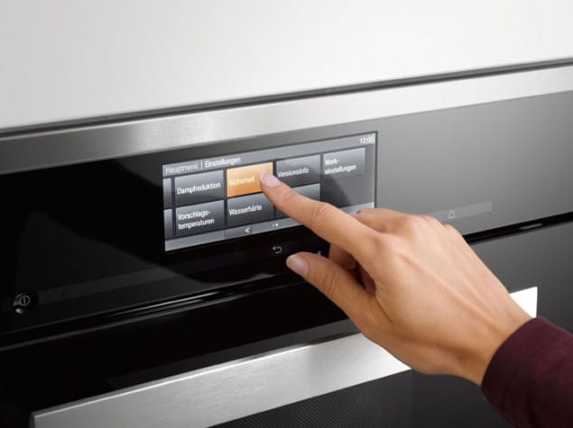 Generation 6000 built-in kitchen appliances from Miele with touch screen controls