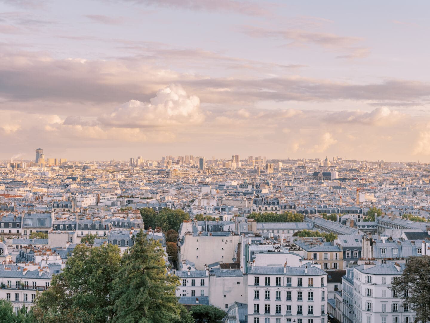 A panoramic view over the rooftops of Paris