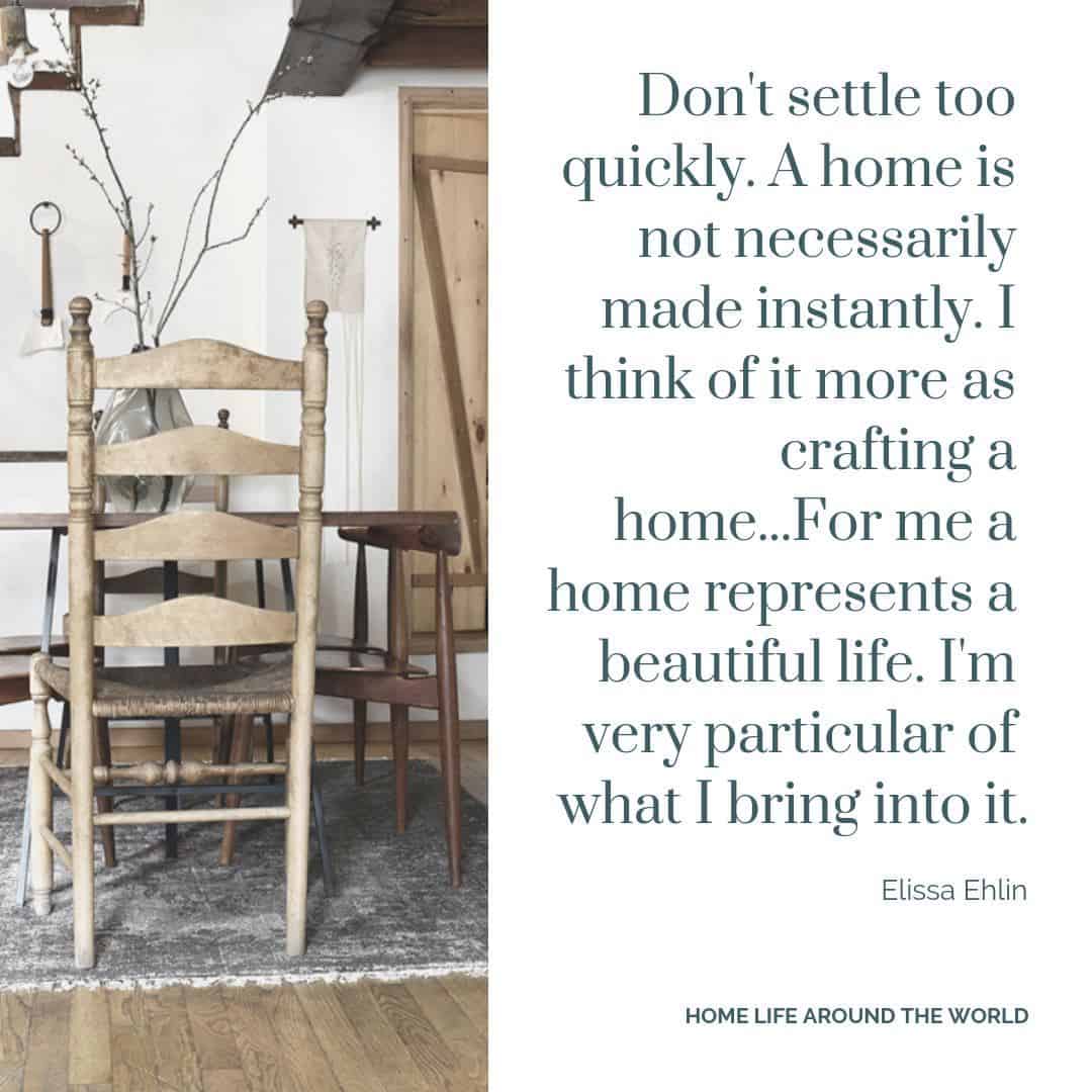 Home Life Around the World - Elissa Ehlin quote