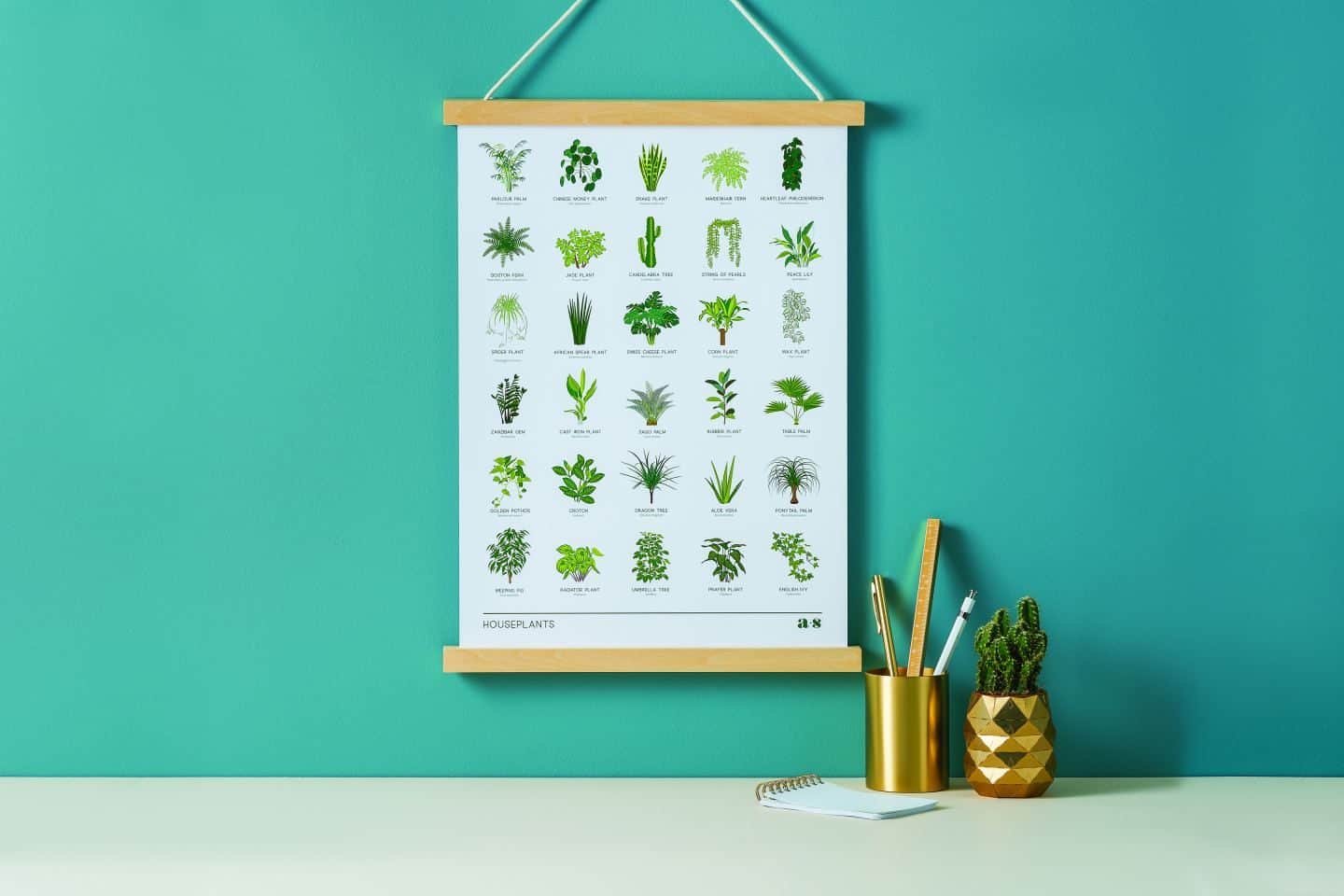 Gifts for plant lovers. This house plant print is from Another Studio