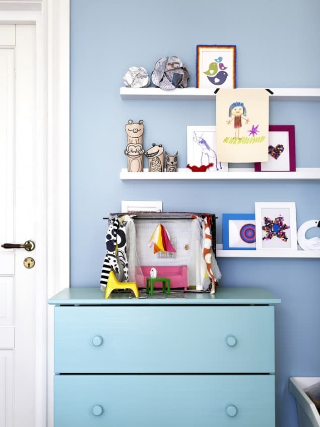 Ikea Catalogue 2014 preview blue bedroom shelving