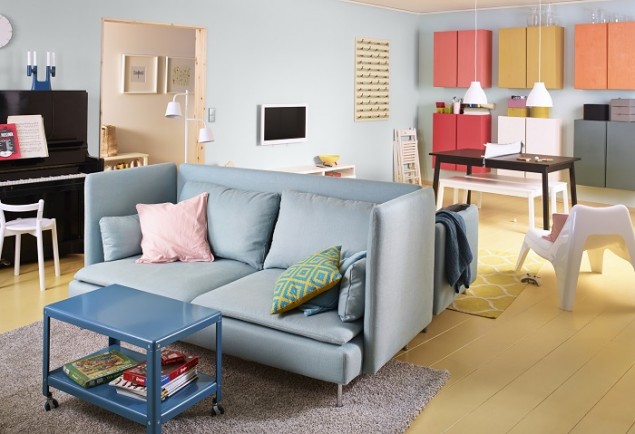 Ikea Catalogue 2014 preview pastel living room