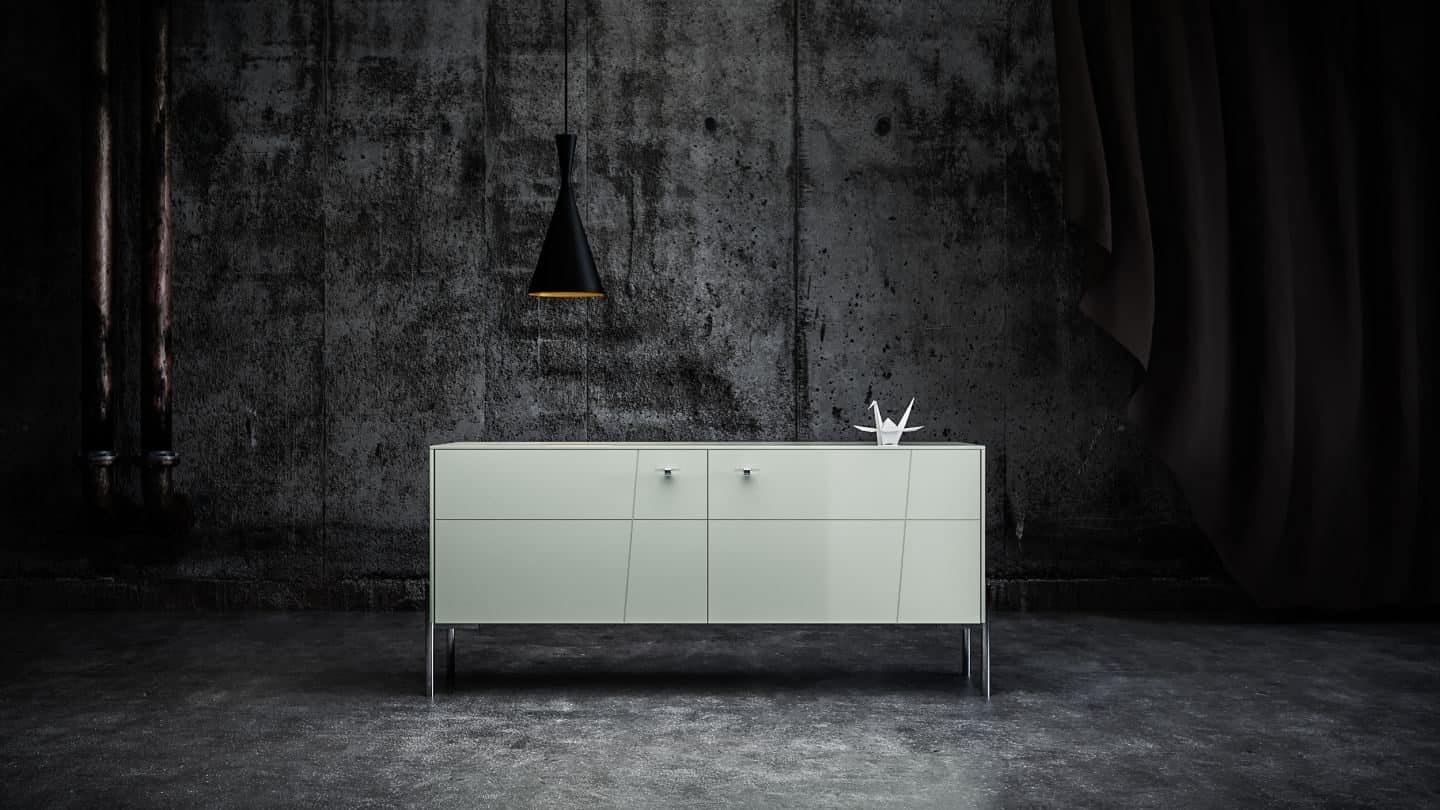 Hack IKEA furniture with Norse Interiors -Rosa in Silver Sage with Chrome Kristina Knobs and Chrome Sara Legs