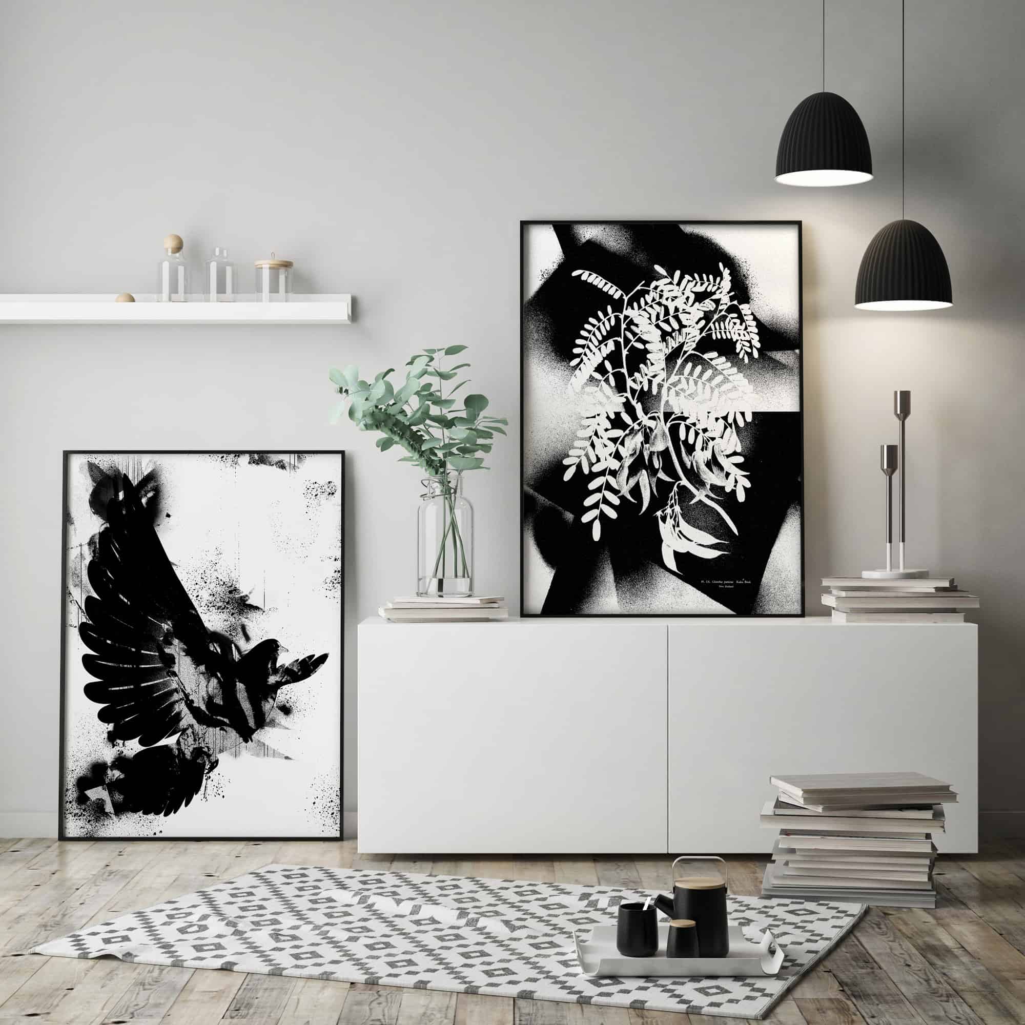 Ink and Drop-black and white affordable artwork graffiti prints