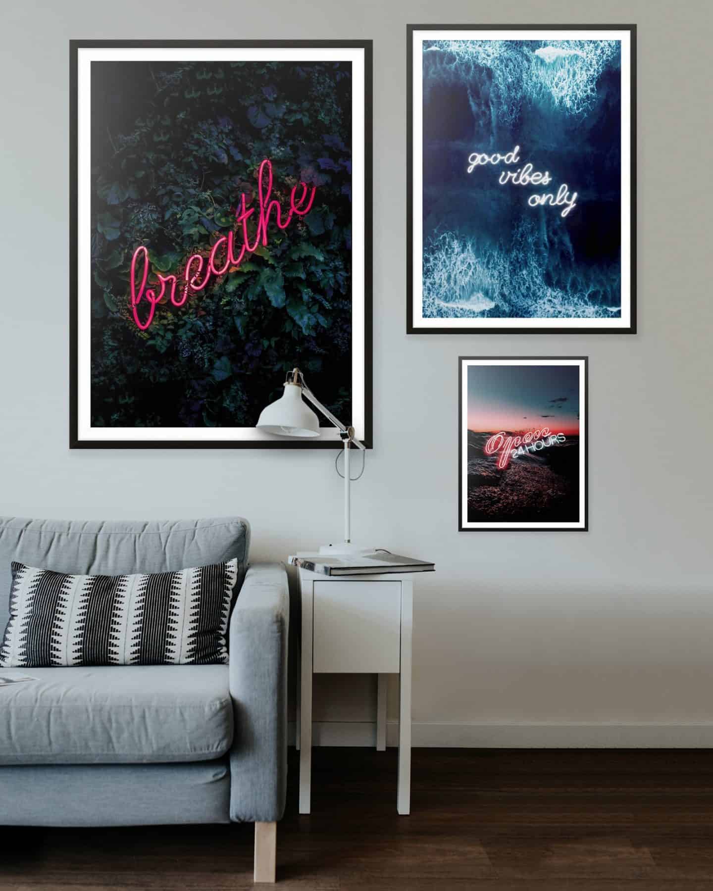 Ink and Drop-neon affordable artwork