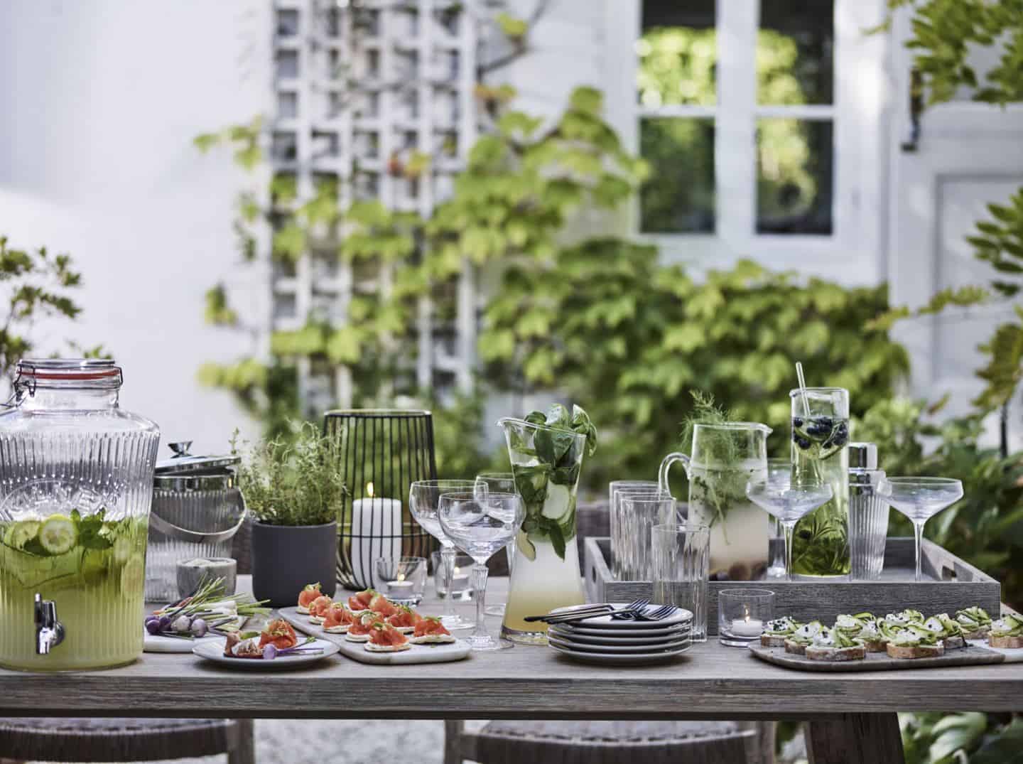 Eating al fresco creates holiday vibes for a summer staycation in your garden