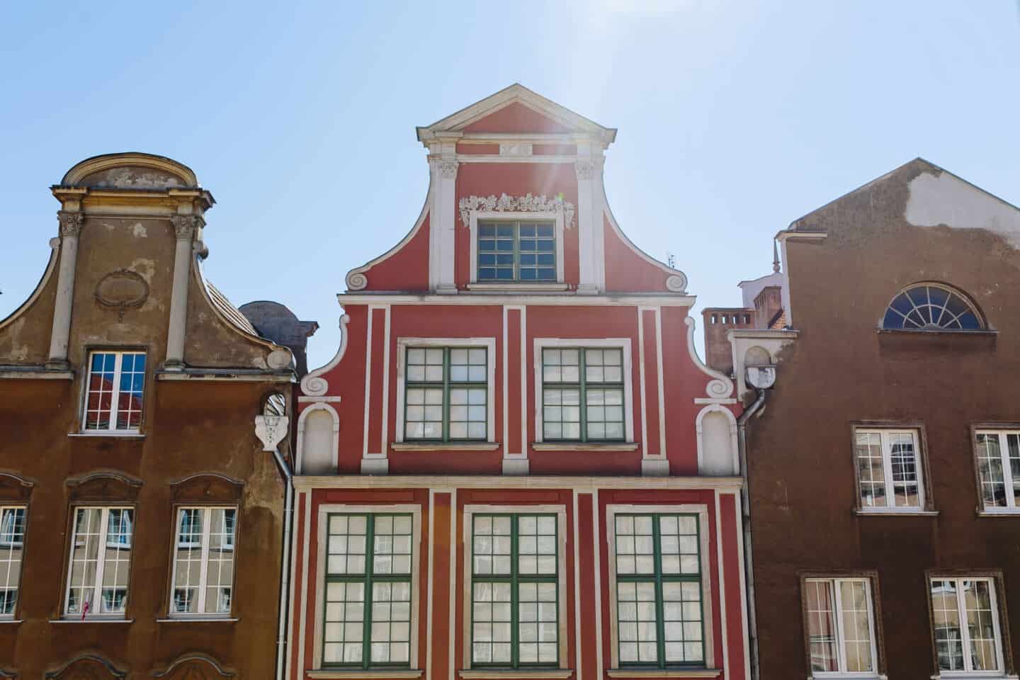 Image of tenement houses in Gdansk Poland