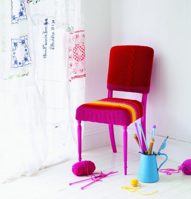 Knitted Chair from Hand-Knit your Home book by Melanie Porter