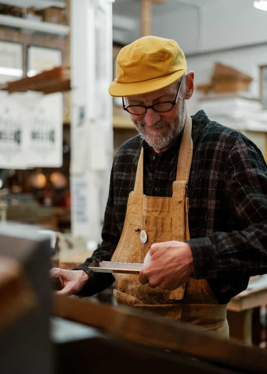 Nick from The Letter Press Collective exhibits at The Craft Festival