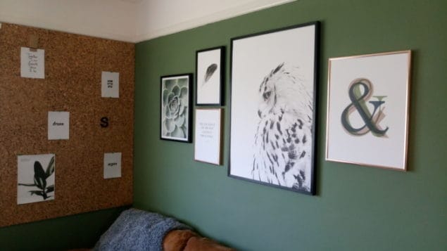 livingroom makeover desenio prints gallery wall 2