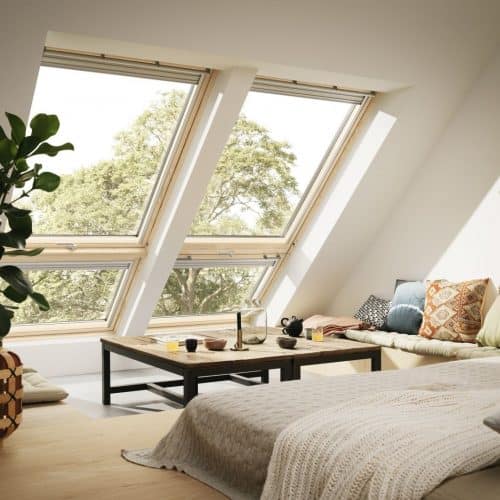 Loft Conversion - Living Room - Velux Cabrio balcony windows