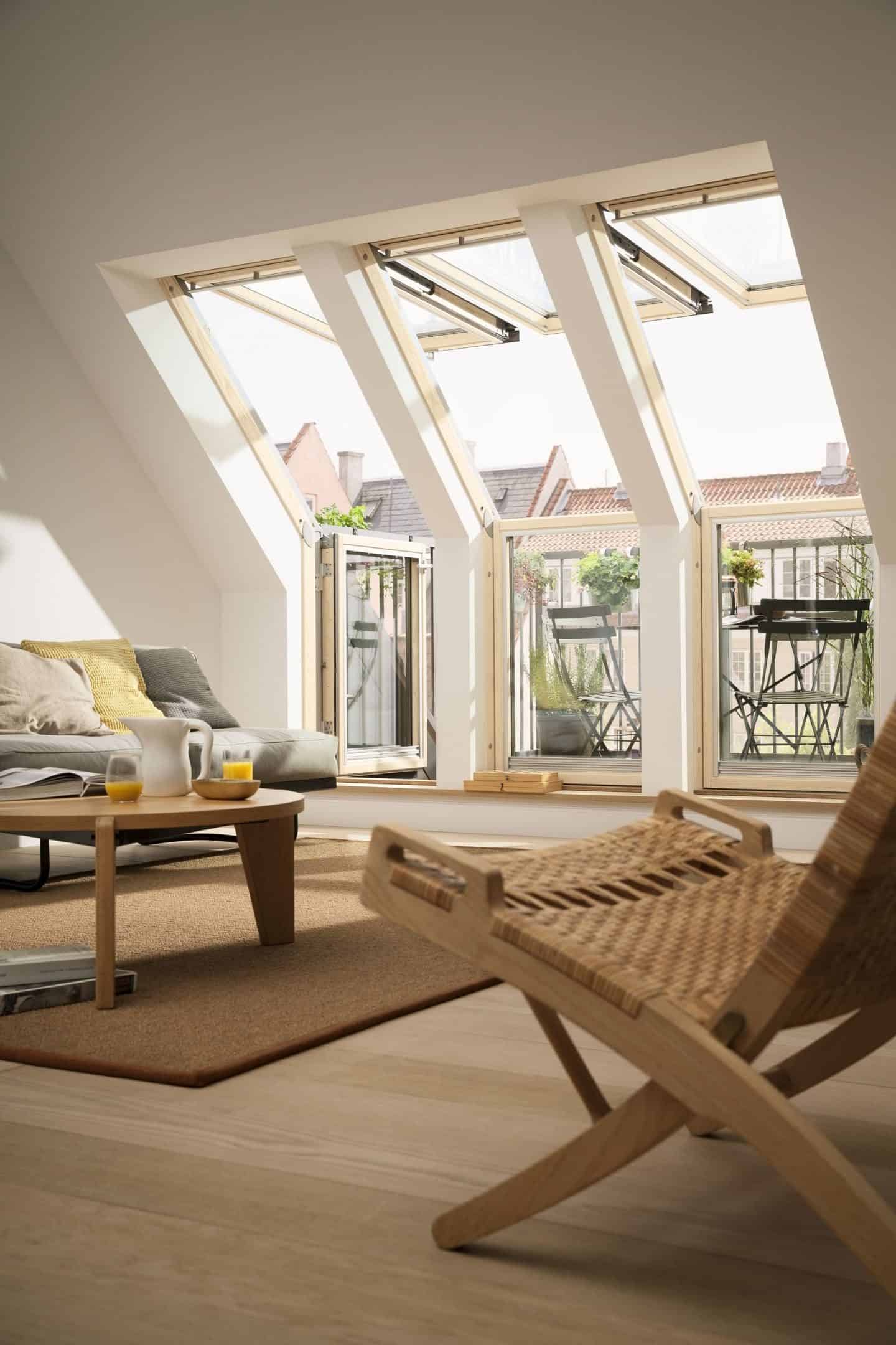 Loft Conversion - Living Room - Velux Terrace interior 