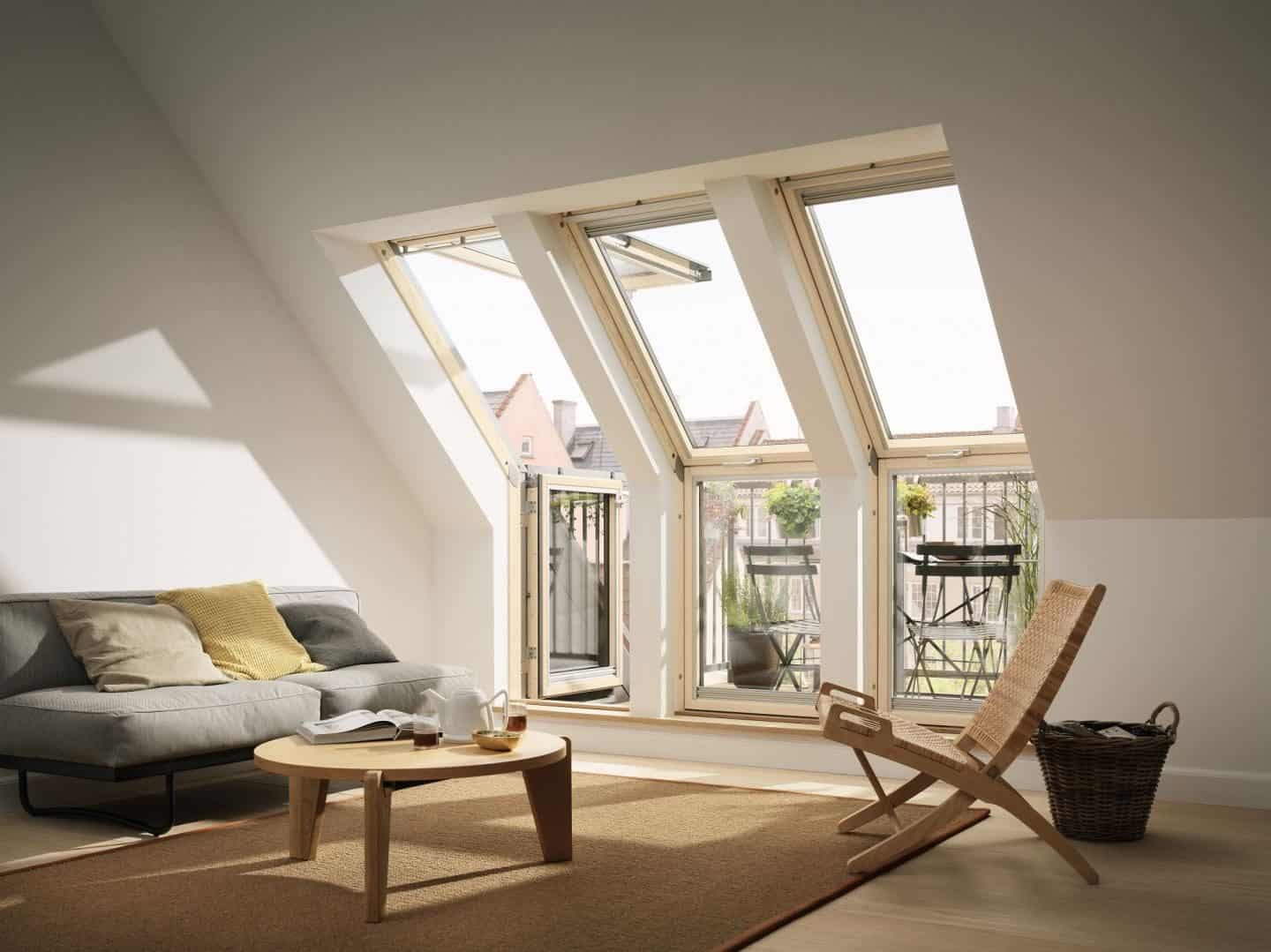 Loft Conversion - Living Room - Velux Terrace windows