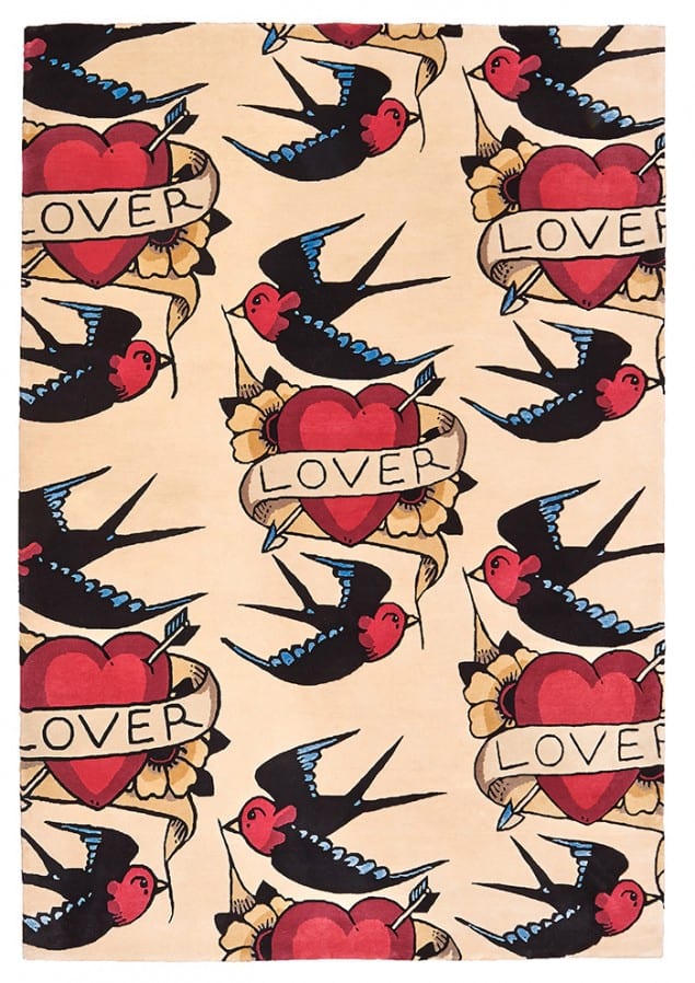 Lover tattoo rug from Floor Story