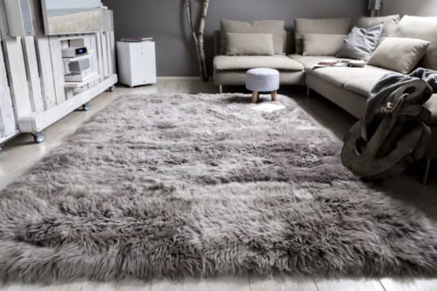 Luxor Davos rug from Modern Rugs - grey interiors